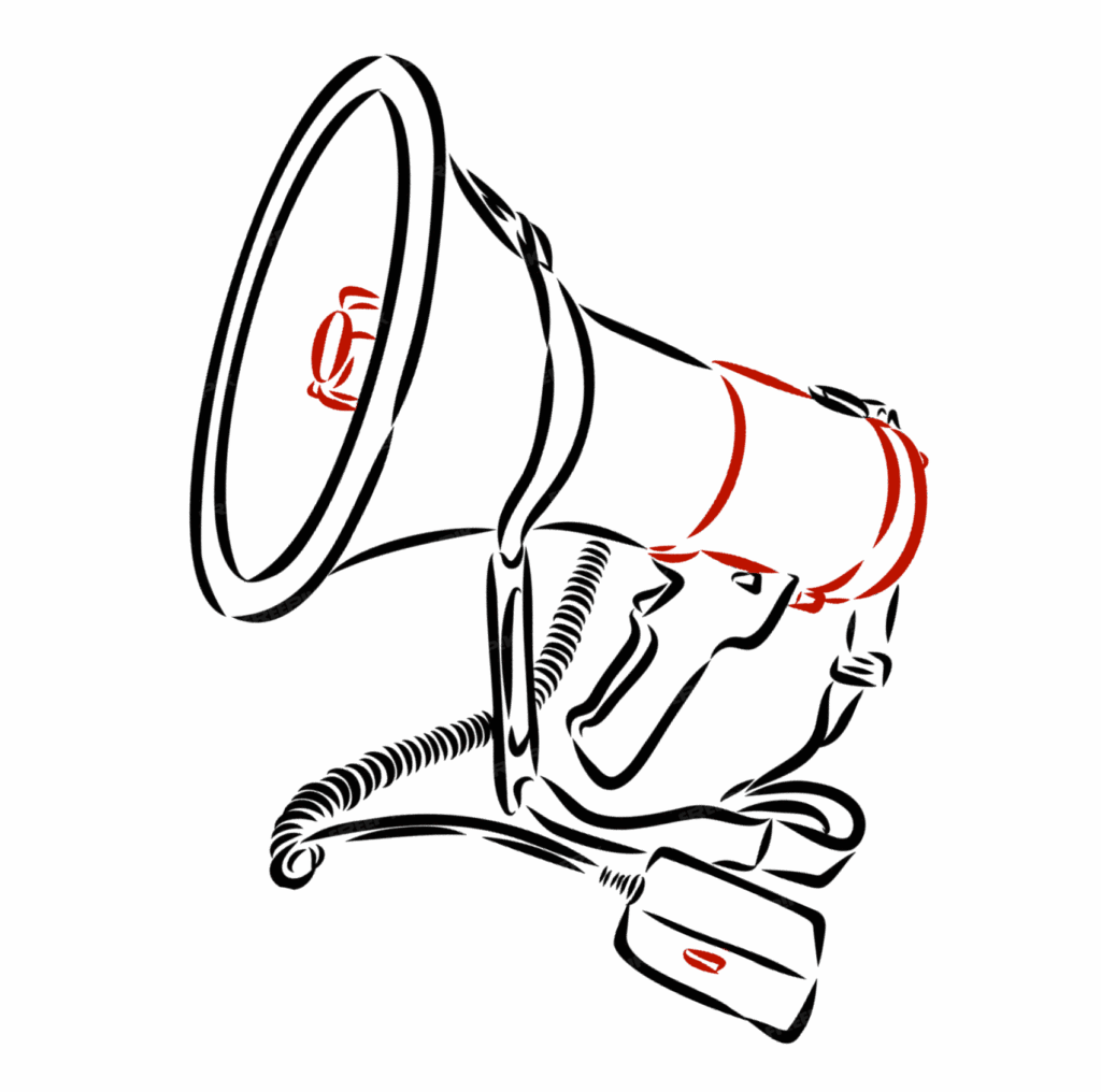 illustration : un mégaphone